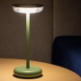 Lampa stołowa LED FLUXY 1,7W 3000K 140lm ściemnialna IP44 zielona KANLUX 37313 rozświetlona.jpg