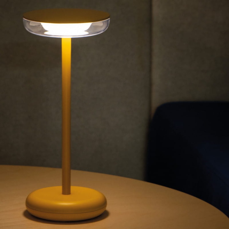 Lampa stołowa LED FLUXY 1,7W 3000K 140lm ściemnialna IP44 żółta KANLUX 37314 ściemniona.jpg