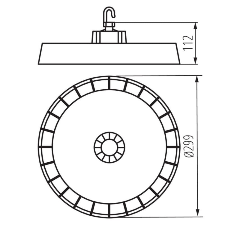 Oprawa przemysłowa LED HB PRO STRONG 150W 4000K 25500lm IP65 KANLUX 27158 wymiary.jpg