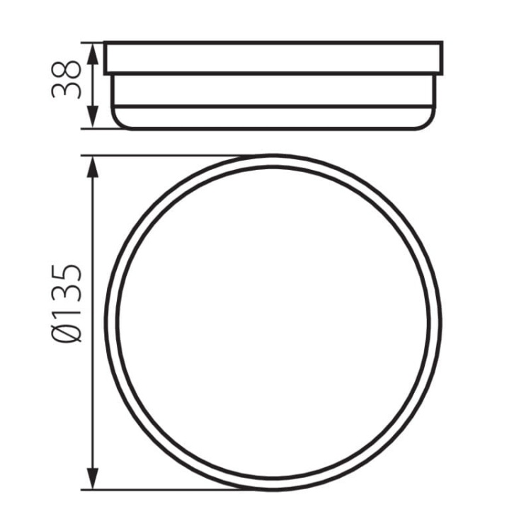 Oprawa kanałowa TOLU LED 9W 4000K 720lm IP54 MILEDO 31497 wymiary.jpg