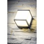 Oprawa NARIN LED 10W 4000K 1000lm czarny IP54 GTV na elewacji.
