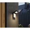 Kinkiet ogrodowy LED LONDON 10W 4000K 720lm czarny IP54 GTV nocą.jpg