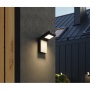 Kinkiet ogrodowy LED LONDON 10W 4000K 720lm czarny IP54 GTV nocą.jpg