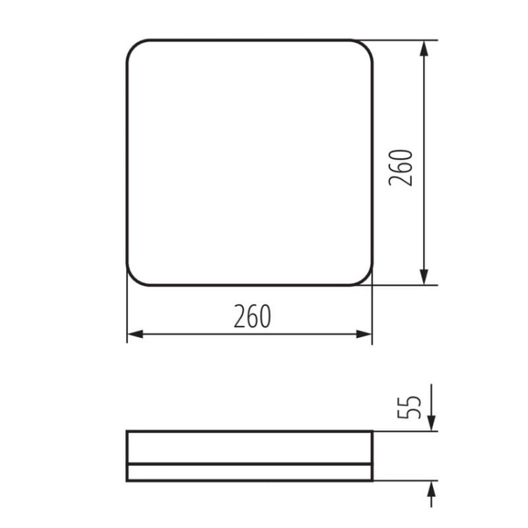 Plafoniera IPER LED 26W 4000K 3120lm 260mm kwadratowa IP65 Kanlux 37296 wymiary.jpg