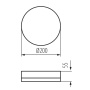 Plafoniera IPER LED 10W 4000K 1200lm czujnik ruchu ∅200mm okrągła IP65 Kanlux 37298 wymiary.jpg
