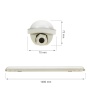 Oprawa hermetyczna LIMEA GIGANT 150cm 52W b. zimna 6000K 8900lm 120° IP65 SPECTRUM wymiary