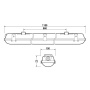 Oprawa hermetyczna LED 120cm 40W b. neutralna 4000K 5200lm 120° IP65 Ecolight EC20108 wymiary