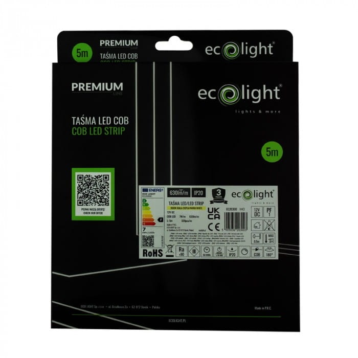 Taśma LED COB biała ciepła 12V 35W 1600diod IP20 5m Ecolight EC20300 kartonik.jpg