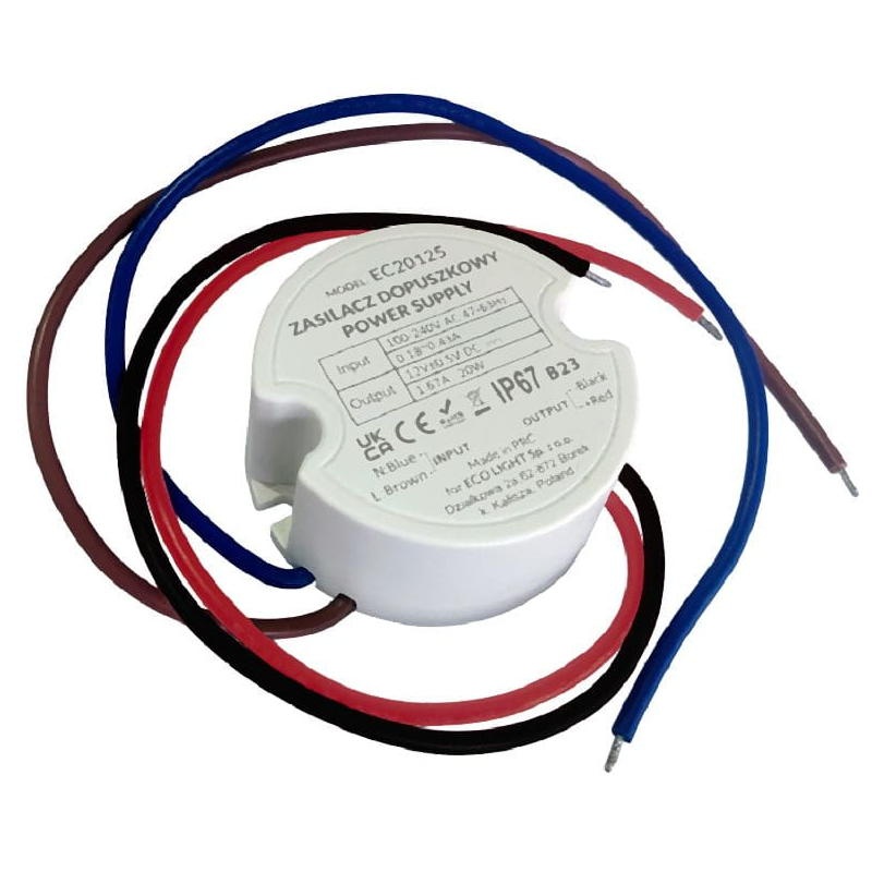 Zasilacz do puszki instalacyjnej ∅60 12VDC 20W IP67 EC20125 Ecolight.jpg