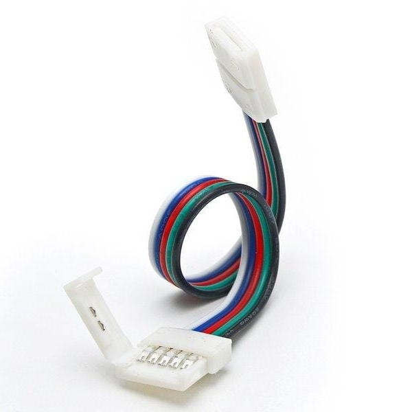 Złączka do taśmy LED RGBW 12mm z przewodem dwustronna