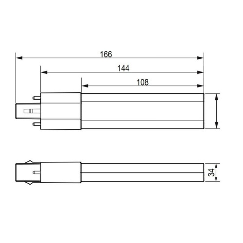 Świetlówka LED Philips G23 CorePro LED PLS 5W 840 2P b.neutralna 550lm wymiary.jpg
