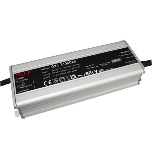 Zasilacz napięciowy GV6-240B024 filtr PFC 24V 10A IP67 240W 5 lat gwarancji.jpg