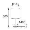 Lampka stołowa AGNES E14 max 40W IP20 biało-chromowa STRÜHM wymiary.jpg