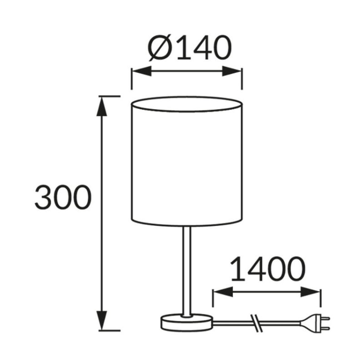 Lampka stołowa AGNES E14 max 40W IP20 biało-chromowa STRÜHM wymiary.jpg
