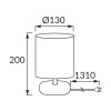 Lampka stołowa PATI E14 max 40W IP20 brązowa STRÜHM wymiary.jpg