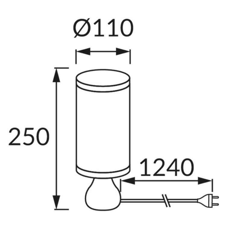 Lampka stołowa ZYTA FOOT E14 max 25W IP20 biała STRÜHM wymiary.jpg