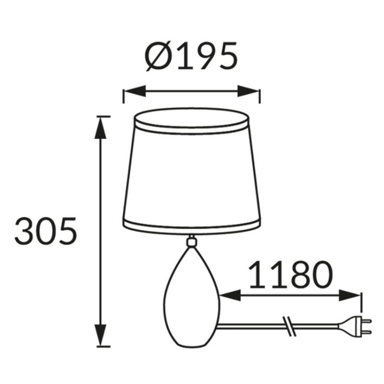 Lampka stołowa ROMA E14 max 40W IP20 czarny i beżowy STRÜHM wymiary.jpg