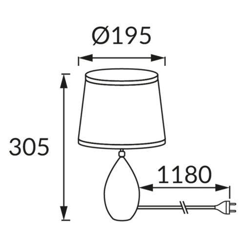 Lampka stołowa ROMA E14 max 40W IP20 szary i beżowy STRÜHM wymiary.jpg