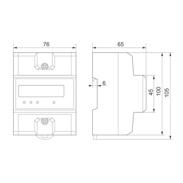 Licznik zużycia energii elektrycznej 3-fazowy WZE-3 F&F wymiary.jpg