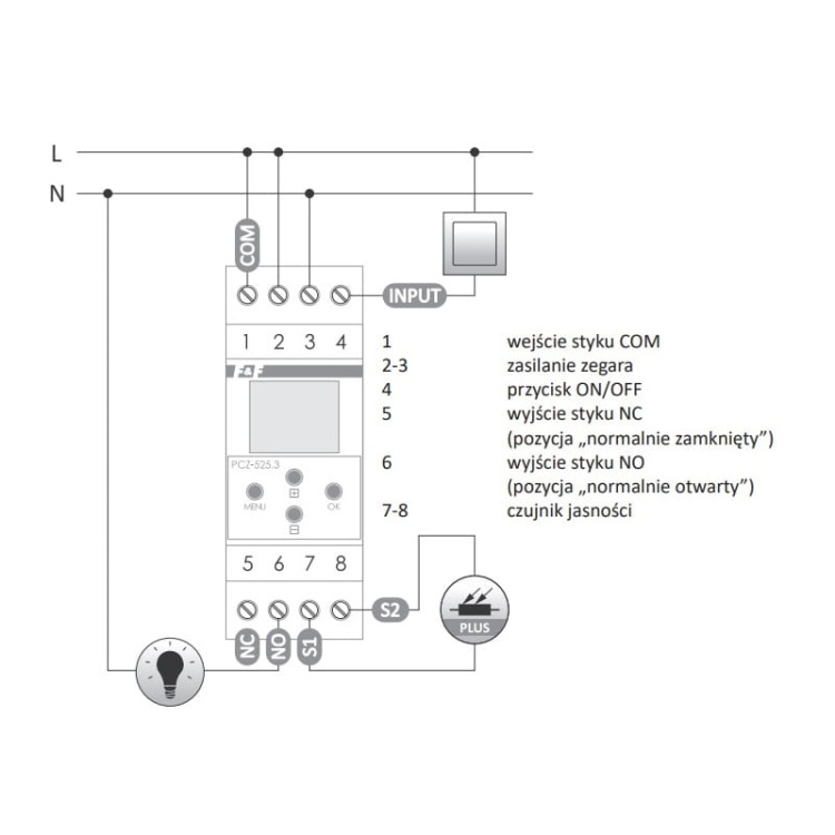 Zegar astronomiczny jednokanałowy PCZ-525 F&F wymiary.jpg