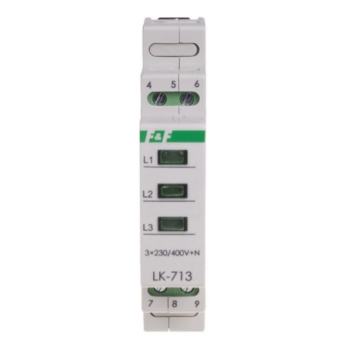 Lampka sygnalizacyjna LED LK-713G F&F front.jpg