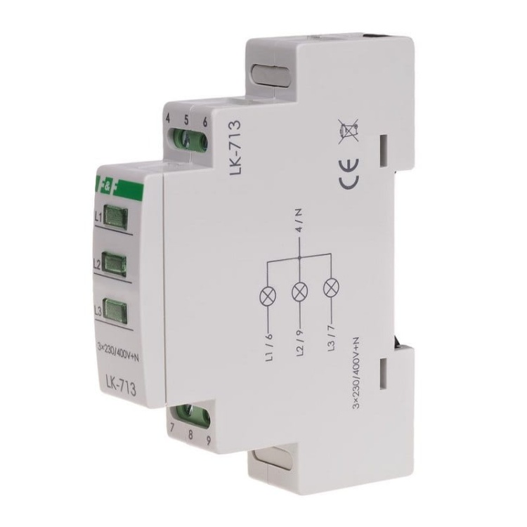 Lampka sygnalizacyjna LED LK-713G F&F bok.jpg