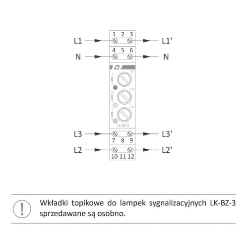 Lampka sygnalizacyjna z zabezpieczeniem LK-BZ-3K F&F wymiary.jpg
