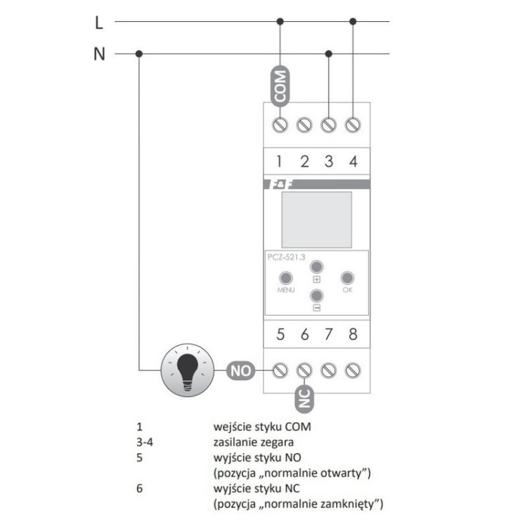 Zegar programowalny tygodniowy jednokanałowy PCZ-521 F&F schemat.jpg