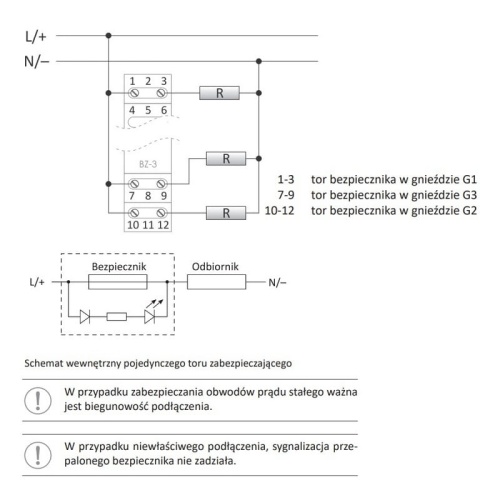 Moduł bezpiecznikowy trójgniazdowy BZ-3 F&F schemat.jpg