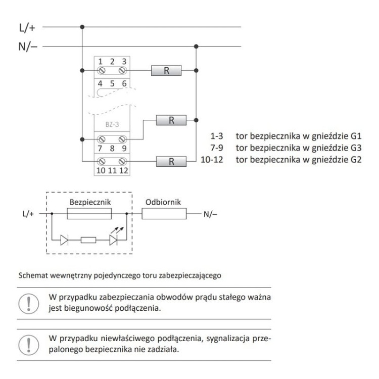 Moduł bezpiecznikowy trójgniazdowy BZ-3 F&F schemat.jpg