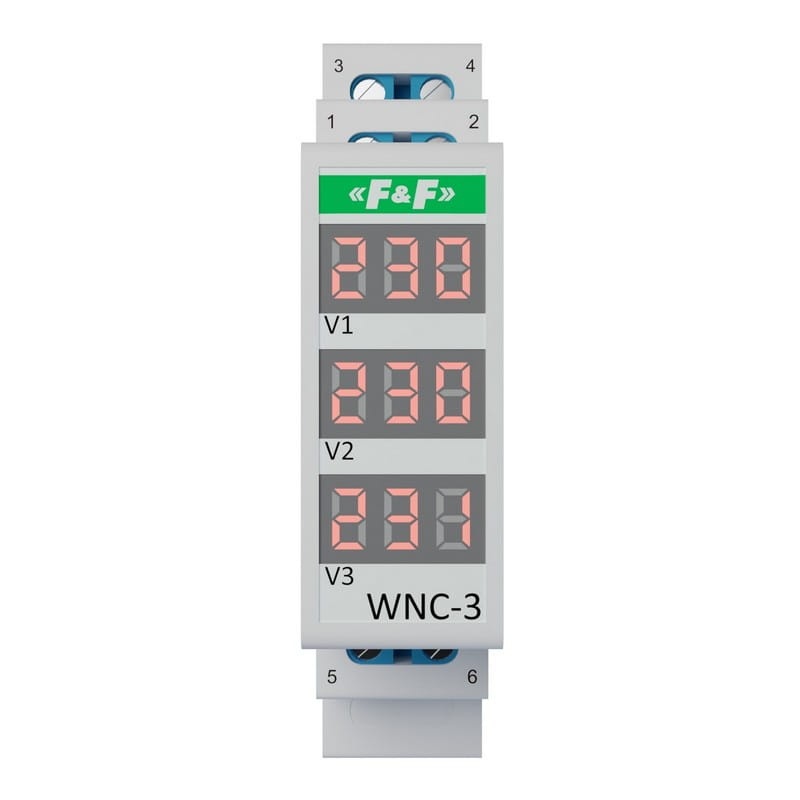 Wskaźnik cyfrowy napięcia WNC-3 trójfazowy F&F front.jpg