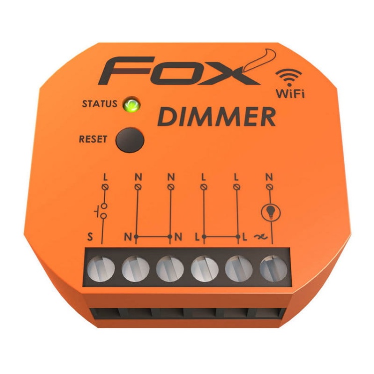 Ściemniacz Wi-Fi do LED i oświetlenia zwykłego 230V Wi-DIM1S1-P F&F front.jpg