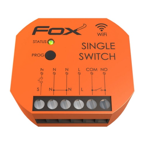 Przekaźnik jednokanałowy Wi-Fi 230V Single Switch F&F front.jpg