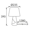 Lampka stołowa MAGDA E27 40W IP20 złoto-beżowa STRÜHM wymiary.jpg