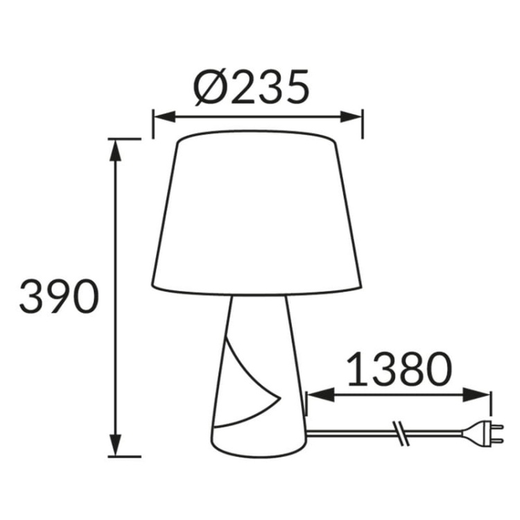 Lampka stołowa MAGDA E27 40W IP20 złoto-beżowa STRÜHM wymiary.jpg