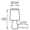 Lampka stołowa MALMA E14 max 25W IP20 biała STRÜHM wymiary.jpg
