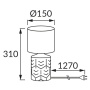 Lampka stołowa LINDA E14 max 25W IP20 chrom biała STRÜHM wymiary.jpg