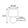 Lampka stołowa EMO E14 max 40W IP20 żółta STRÜHM wymiary.jpg