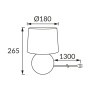 Lampka stołowa EMO E14 max 40W IP20 żółta STRÜHM wymiary.jpg