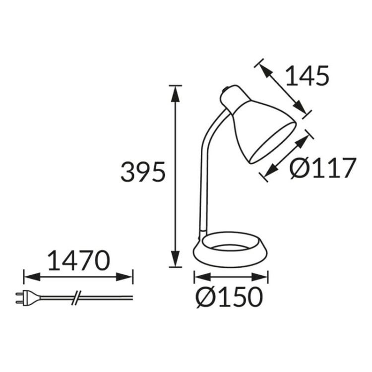 Lampka biurkowa KATI E27 max 15W IP20 biała STRÜHM wymiary.jpg