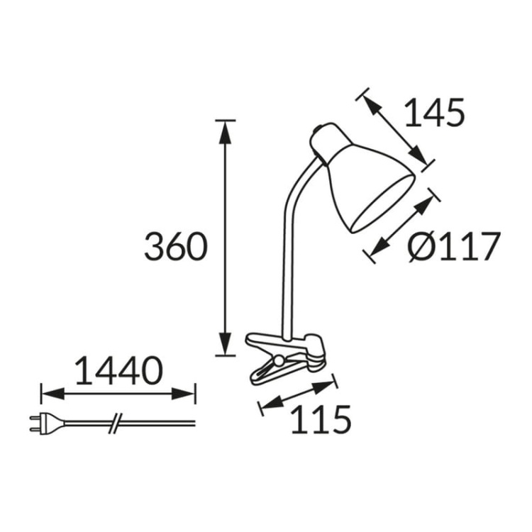 Lampka biurkowa KATI CLIP E27 max 15W IP20 zielona STRÜHM wymiary.jpg