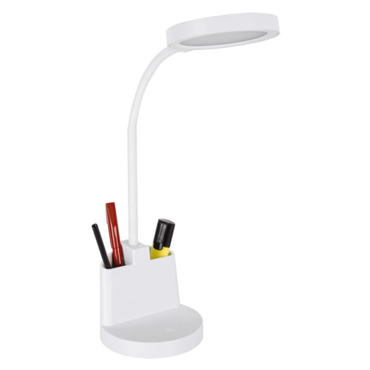 Lampka biurkowa LABOR 8W 3900K 520lm IP20 biała STRÜHM organizer.jpg