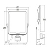 Naświetlacz LED Philips Ledinaire All-in Floodlight BVP167 50W 3000/4000/6500K 5500–6000lm czujnik ruchu IP65 IK07 wymiary – Philips