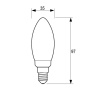 Żarówka świeczka LED CorePro LEDcandle ND 4.3-40W E14 827 B35 CLG 470lm 2700K PHILIPS wymiary.jpg