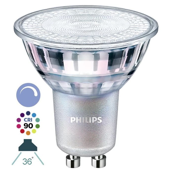 Żarówka LED PHILIPS GU10 36° MASTER LEDspot VLE D 3.7-35W 2700K 270lm ściemnialna CRI90