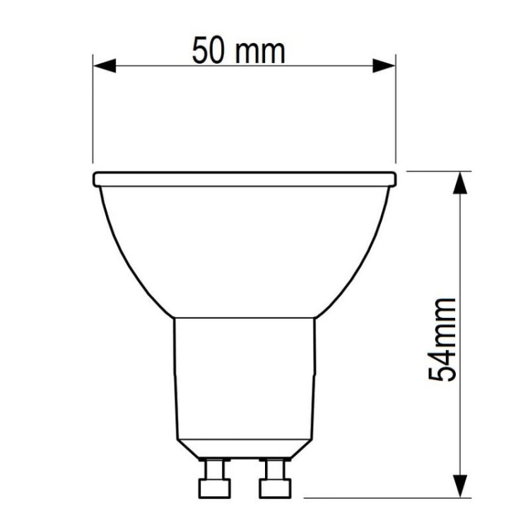 Żarówka LED PHILIPS GU10 36° MASTER LEDspot VLE D 3.7-35W 2700K 270lm ściemnialna CRI90 wymiary.jpg