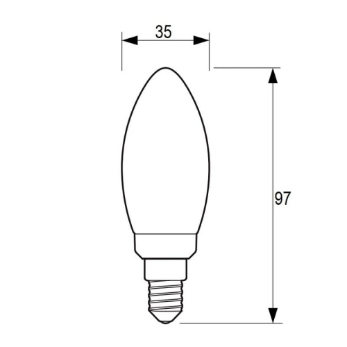 Żarówka świeczka LED CorePro LEDCandleND 2-25W E14B35 827CL G