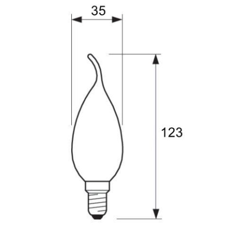 Żarówka LED płomyk wymiary