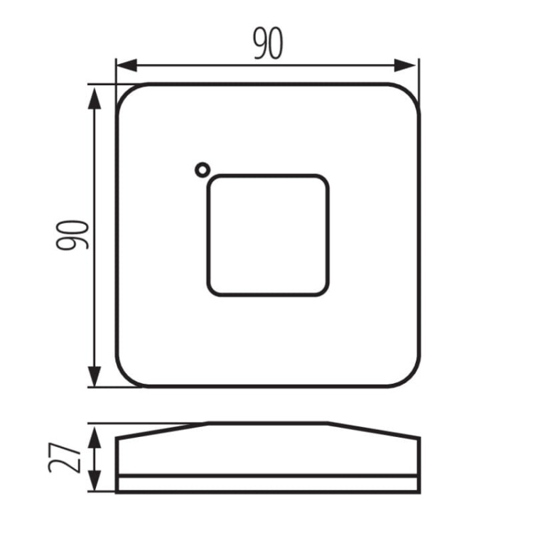 Czujnik mikrofalowy ruchu SQMOTION natynkowy detekcja 360° do 8m czarny IP20 Kanlux 37361 wymiary.jpg