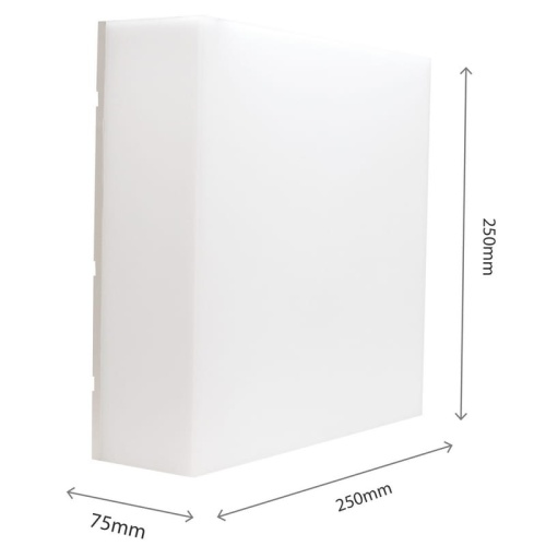 Oprawa elewacyjna SCATOLLO LED 20W CCT 2500lm IP54 biała Spectrum wymiary.jpg
